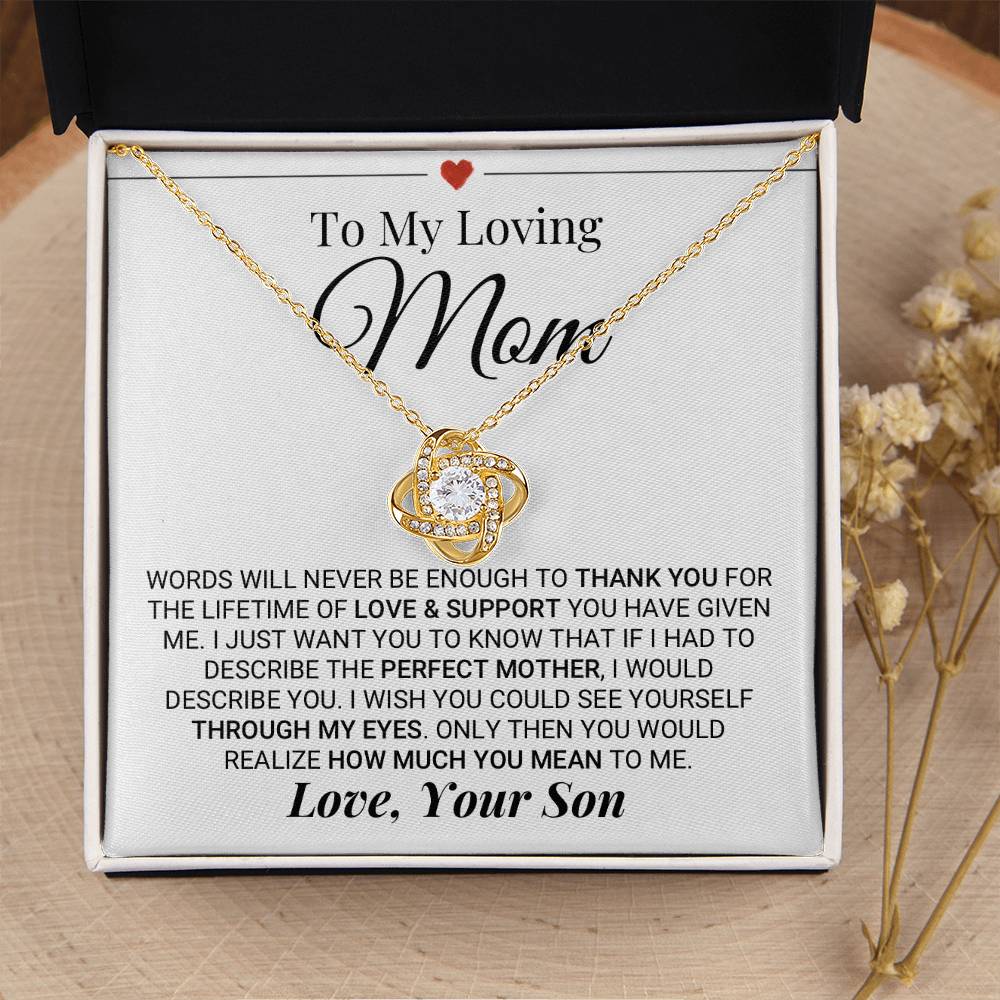 Heartfelt Mother's Day Gift For Mom Love Knot Necklace 10
