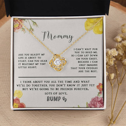 Mommy Are You Ready - Mother's Day Gift Love Knot Necklace