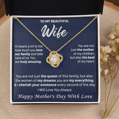 Gift For Wife Amazing The Mother Happy Love Knot Necklace Love Knot Necklace