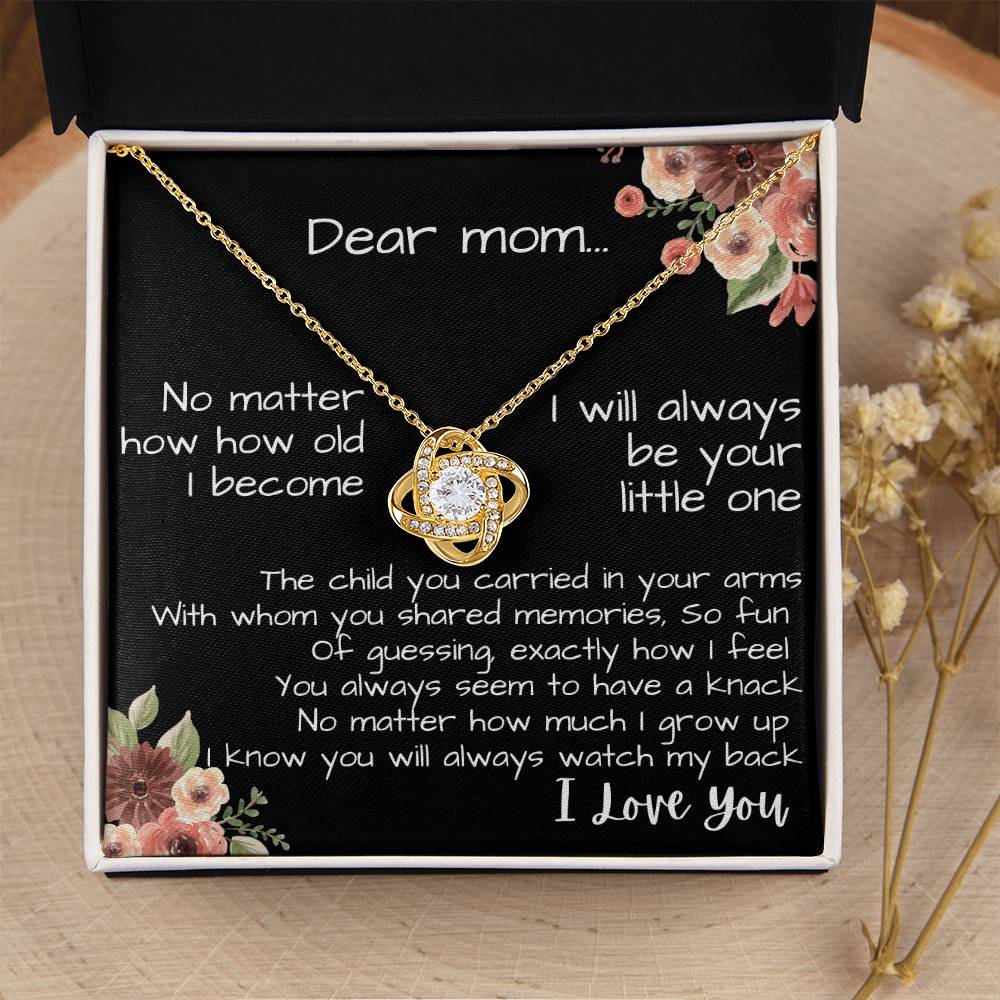 To My Mom Necklace Unique Gift From Daughter Or Son Mom Birthday Mother's Day Gift Love Knot Necklace