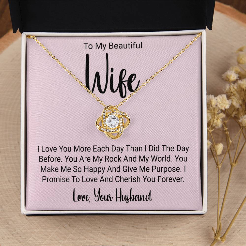 Love Knot Necklace - Gift For Wife Love Knot Necklace