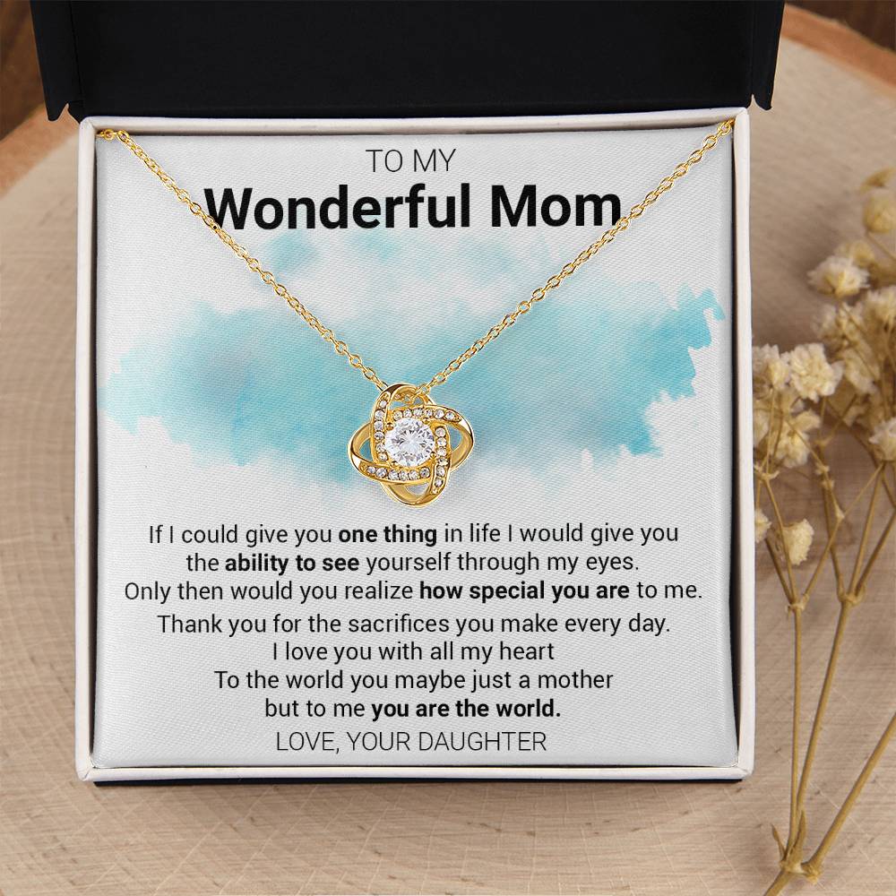 Gift For Mom - All My Heart - Love Knot Love Knot Necklace