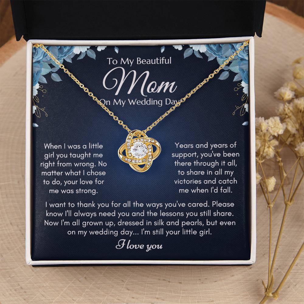 To My Mom On My Wedding Day Ne Love Knot Necklace