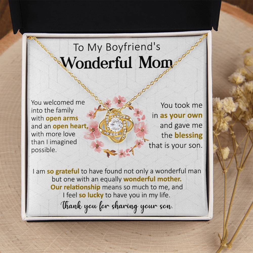 Gift For Boyfriend's Mom Welcomed Equally Wonder Mother Love Knot Necklace Love Knot Necklace