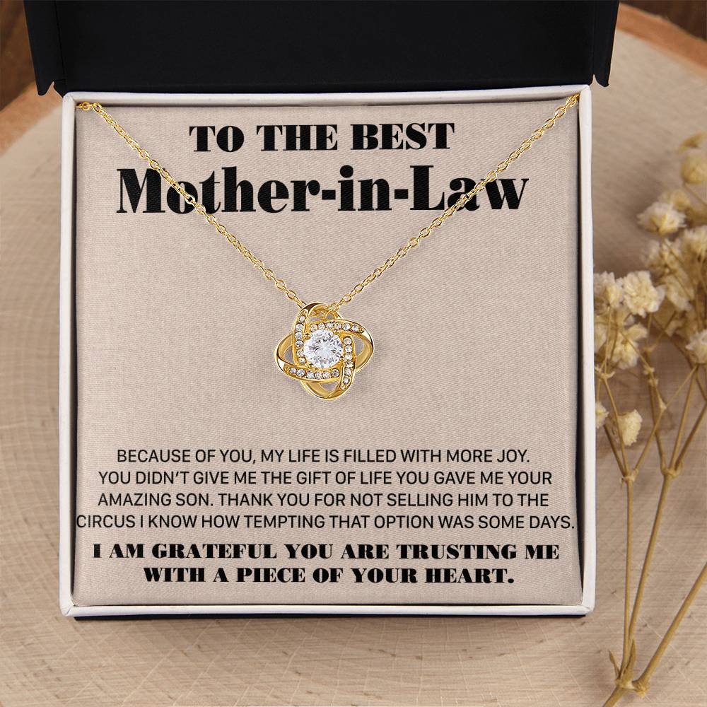 Gift For Mother-In-Law More Joy 2 Love Knot Necklace Love Knot Necklace