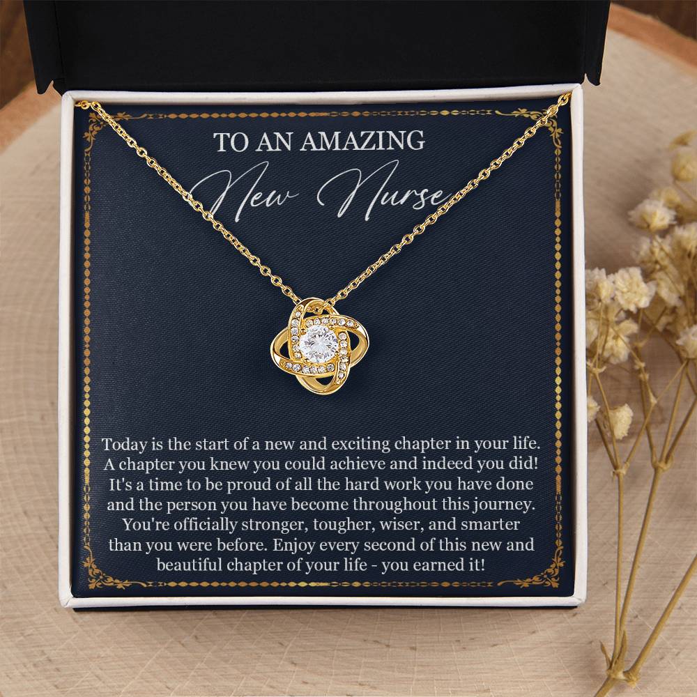 Graduation Gift Necklace For Her Nurse Graduation Gift Graduation Gift For Nurse Class O Love Knot Necklace