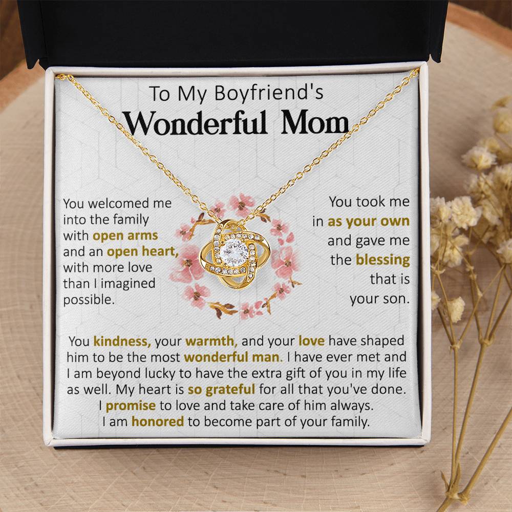 Gift For Boyfriend's Mom Welcomed Kindness Warmth Love Knot Necklace Love Knot Necklace