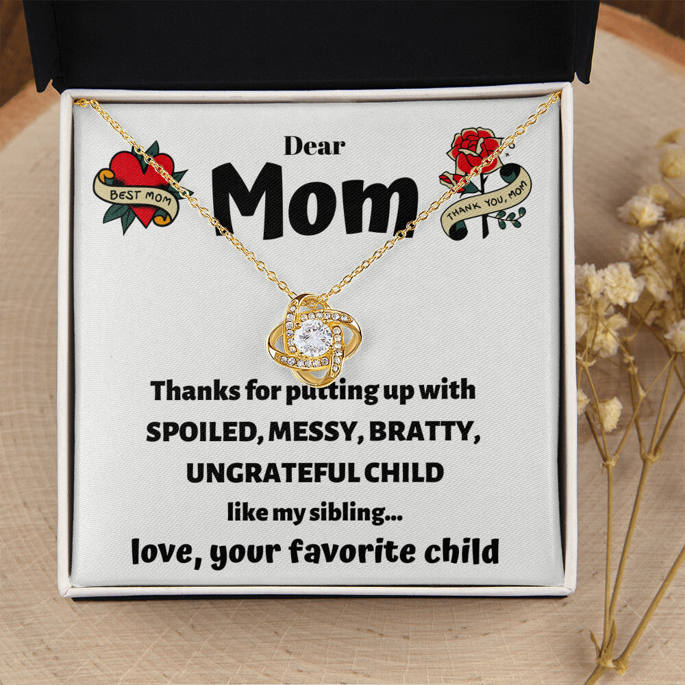 My Sibling Love Knot Necklace