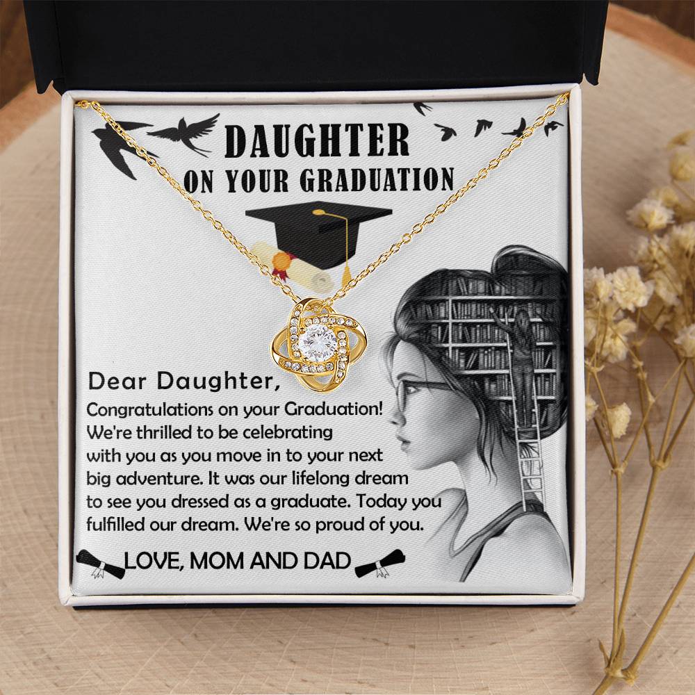 Graduation Necklace Graduation Gift For Daughter Graduation Gift Graduation Necklace Gift For Her Grad Necklace Gift Gift For Gr Love Knot Necklace