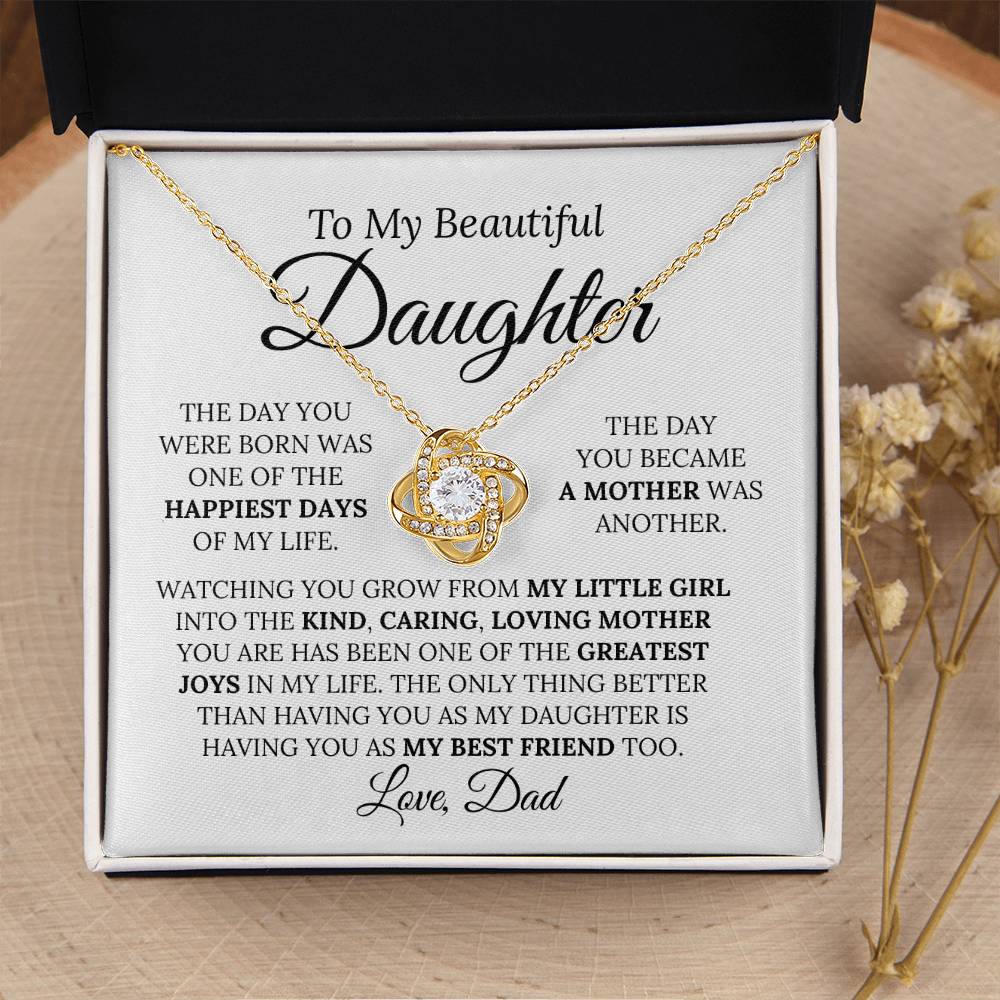 Heartfelt Mother's Day Gift For Daughter v1 Love Knot Necklace