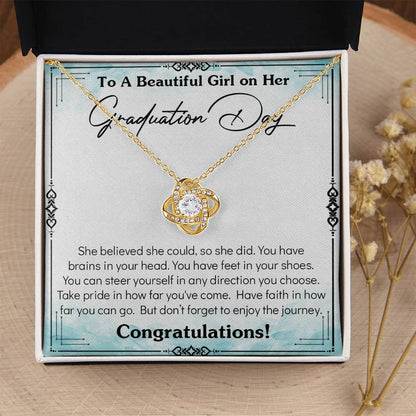 Graduation Gift Necklace Graduation Gift For Her College Graduation Gift For Her High School Senior Graduation Class O Love Knot Necklace
