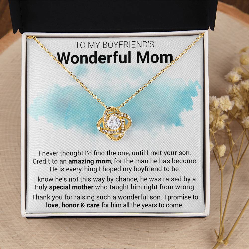 Gift For Boyfriend's Mom Credit Years To Come Love Knot Necklace Love Knot Necklace