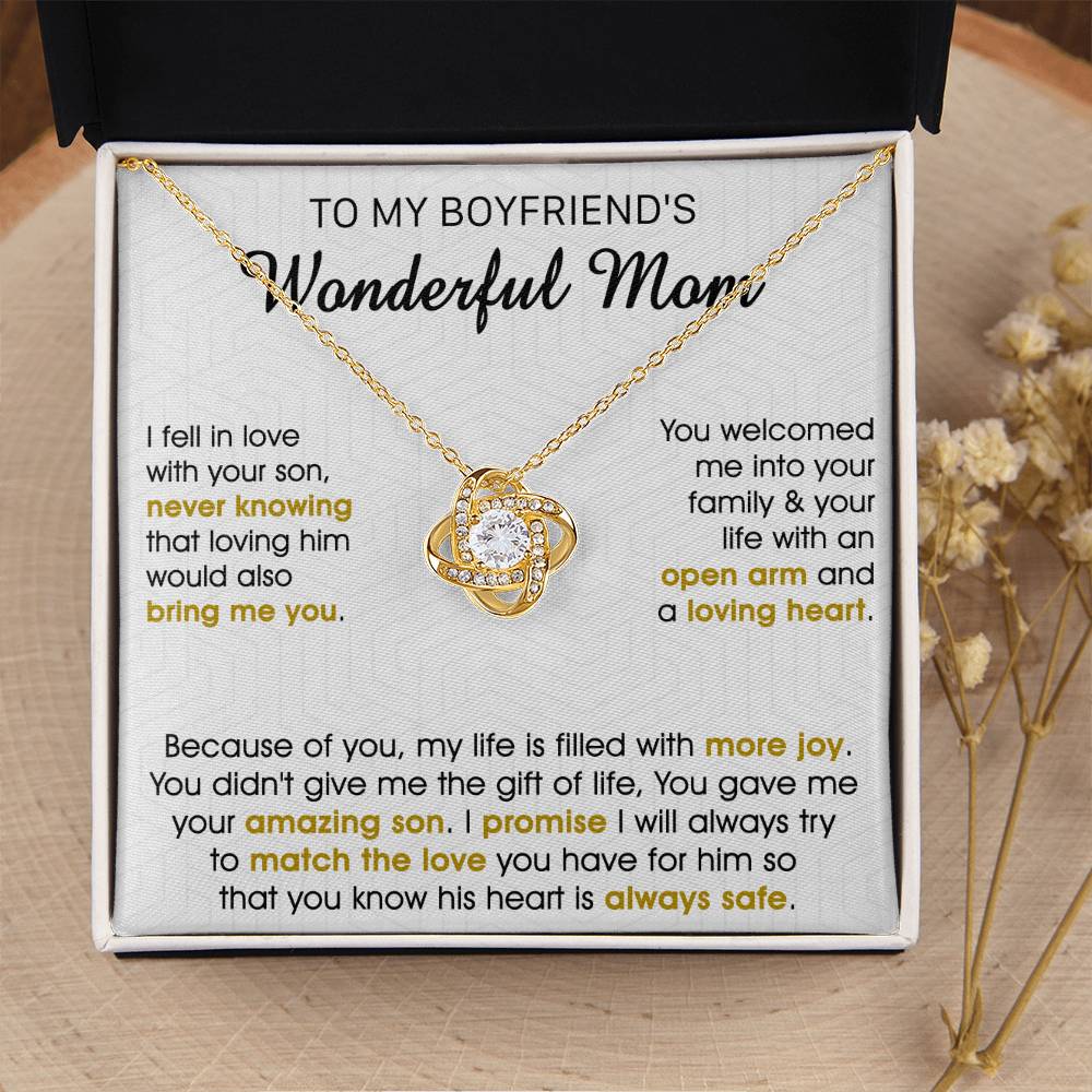 Gift For Boyfriend's Mom Bring Welcomed More Joy Love Knot Necklace Love Knot Necklace
