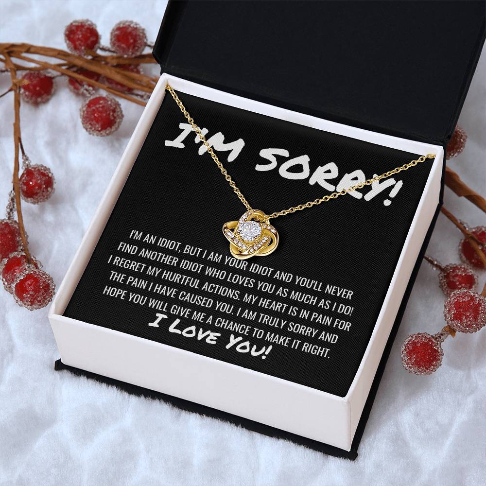 Sorry Apology Necklace 2 Love Knot Necklace