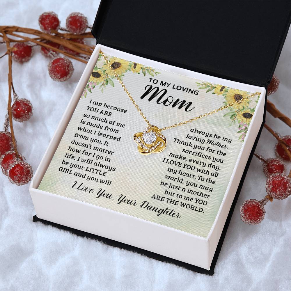 Mothers Day Gifts From Daughter - Love Knot Necklace Love Knot Necklace