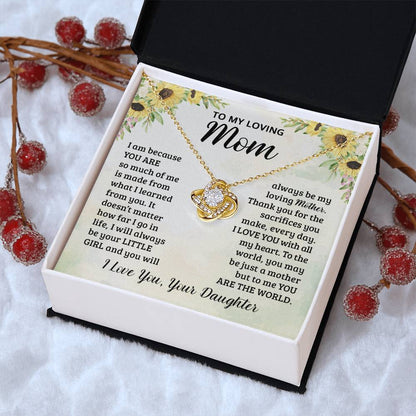 Mothers Day Gifts From Daughter - Love Knot Necklace Love Knot Necklace