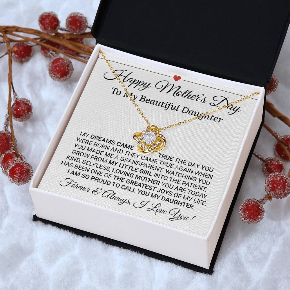 Mother's Day Gift For Daughter 1 Love Knot Necklace