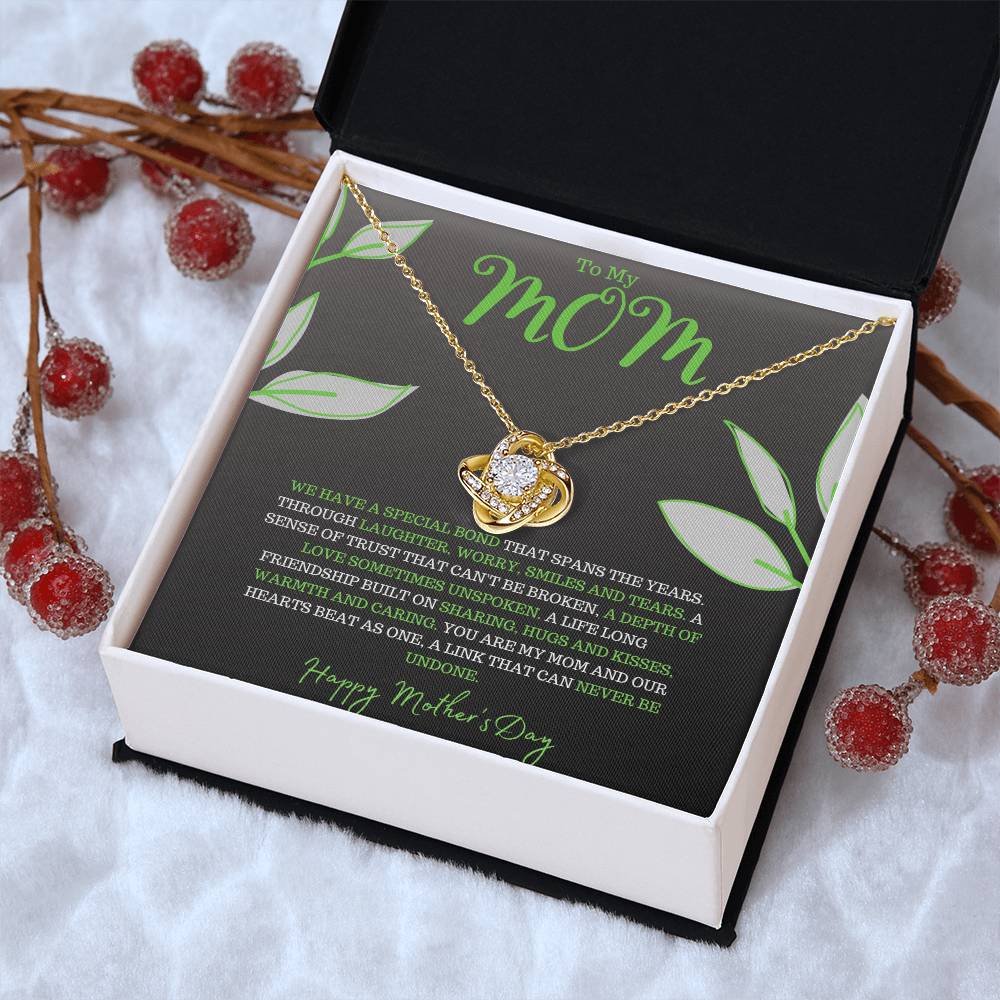 Mother's Day Beautiful Love Knot Necklace With Card Box Love Knot Necklace