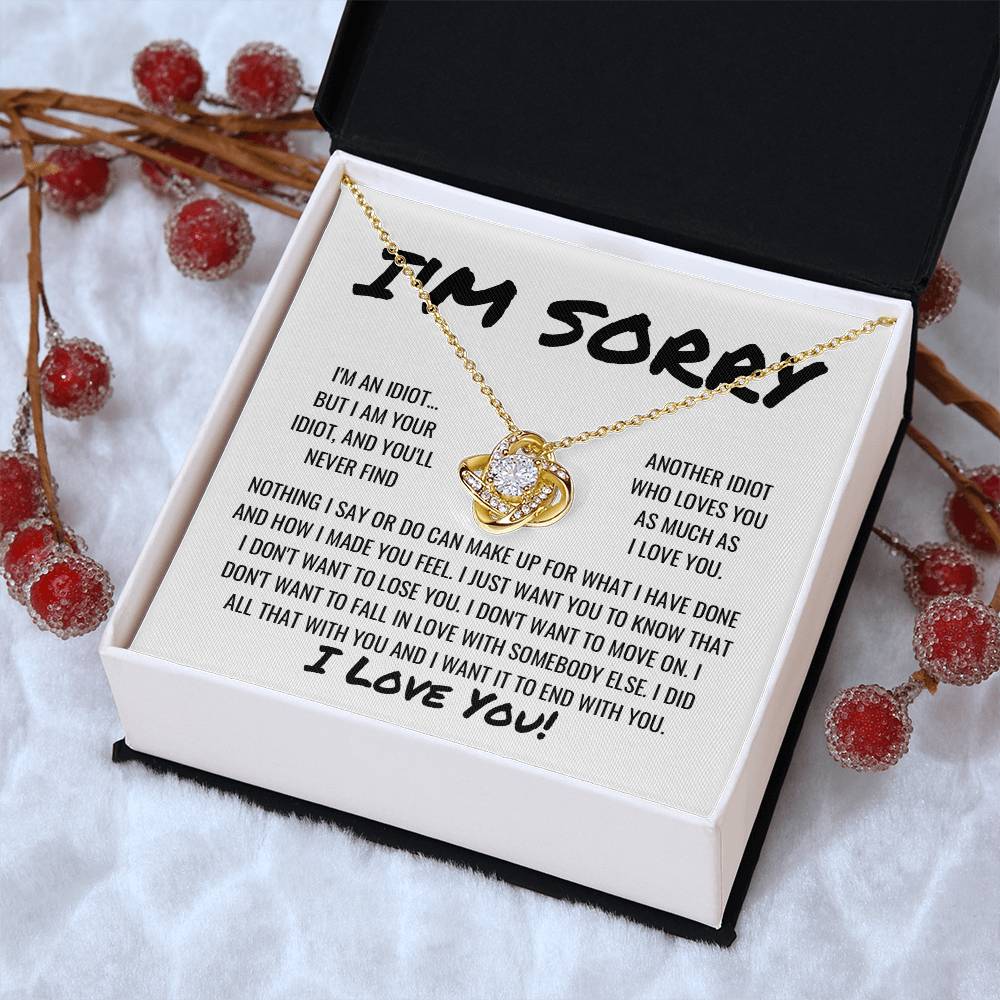 Sorry Apology Love Knot Necklace