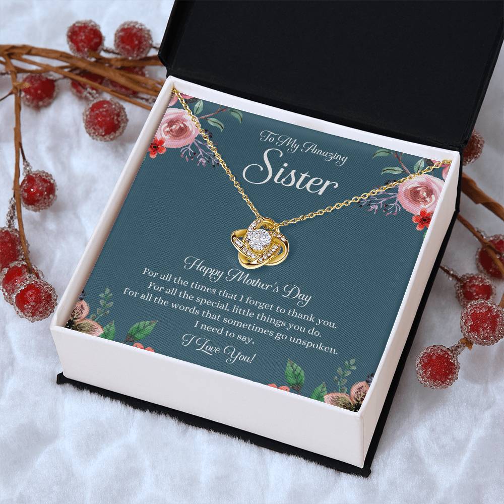 Mothers Day Gift For Sister Sister Mothers Day Gift Sister Necklace Gift On Mothers Day Sentimental Mothers Day Gift For Sister Jewelry 1 Love Knot Necklace