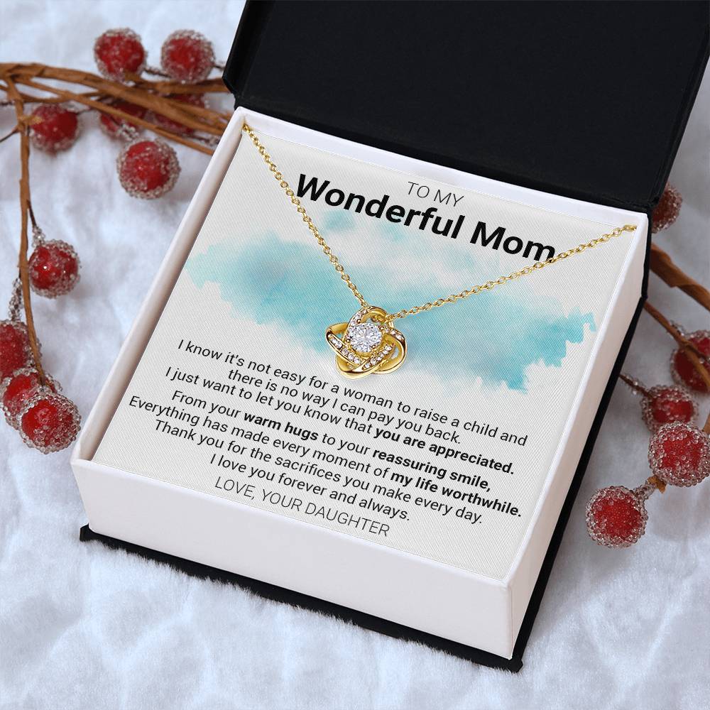 Gift For Mom - A Child - Love Knot Love Knot Necklace