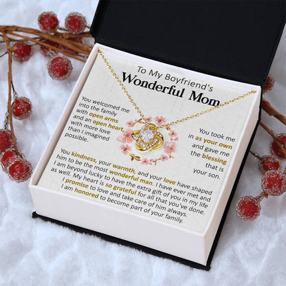 Gift For Boyfriend's Mom Welcomed Kindness Warmth Love Knot Necklace Love Knot Necklace
