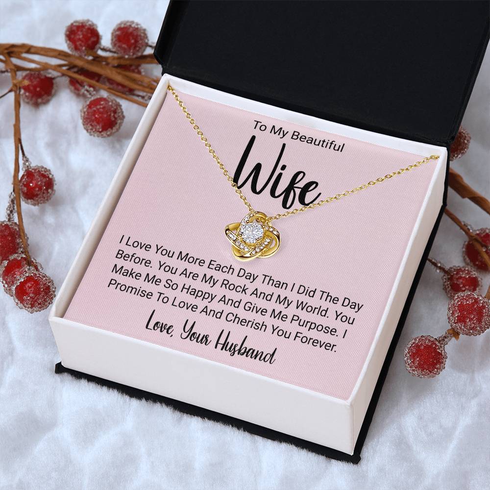 Love Knot Necklace - Gift For Wife Love Knot Necklace