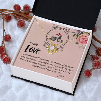 To My Girlfriend Necklace For Girlfriend Girlfriend Jewelry Girlfriend Gift Anniversary Gift For Girlfriend Love Knot Necklace