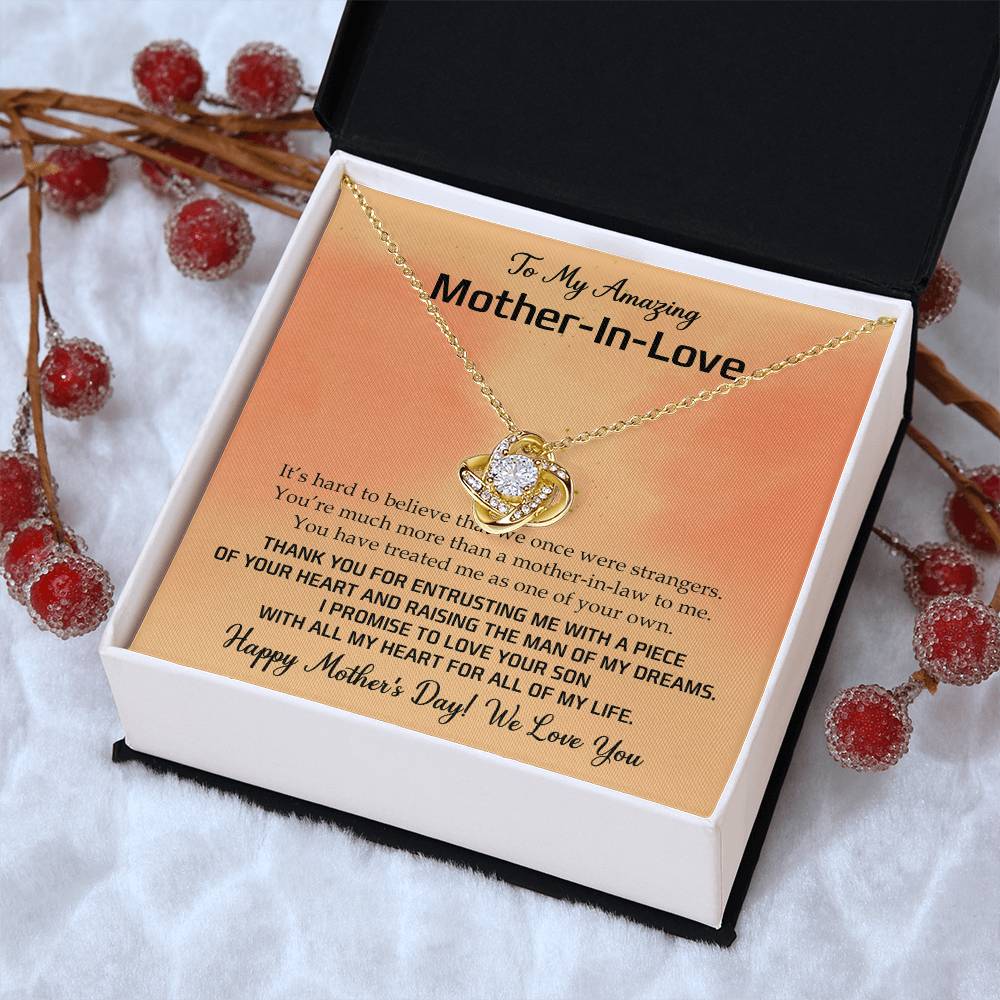 To My Mother-In-Law Love Knot Necklace Love Knot Necklace