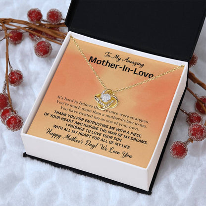 To My Mother-In-Law Love Knot Necklace Love Knot Necklace