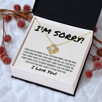 Heartfelt Apology Necklace Love Knot Necklace