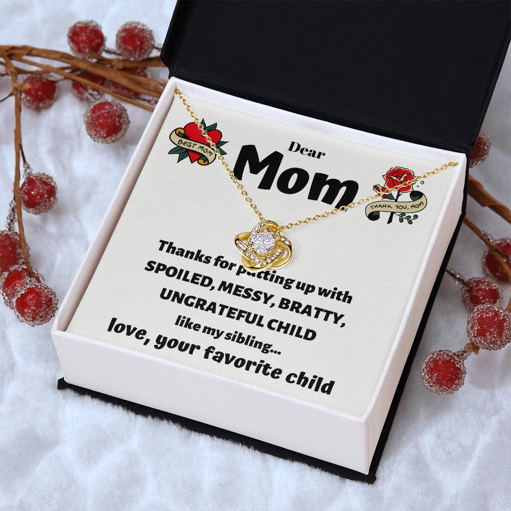 My Sibling Love Knot Necklace