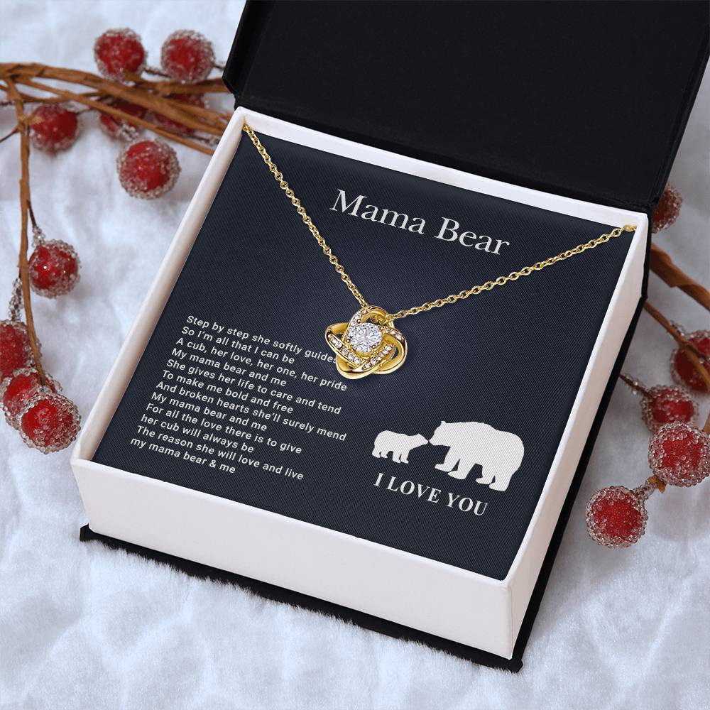 Mama Bear Love Knot Necklace