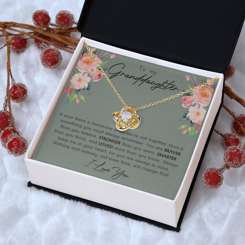 Granddaughter Gift From Grandparents Granddaughter Necklace From Grandma Love Knot Necklace