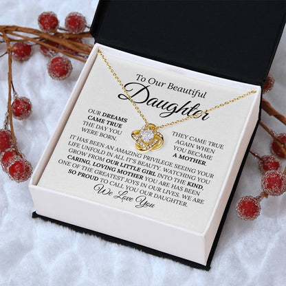Heartfelt Mother's Day Gift For Daughter v5 Love Knot Necklace