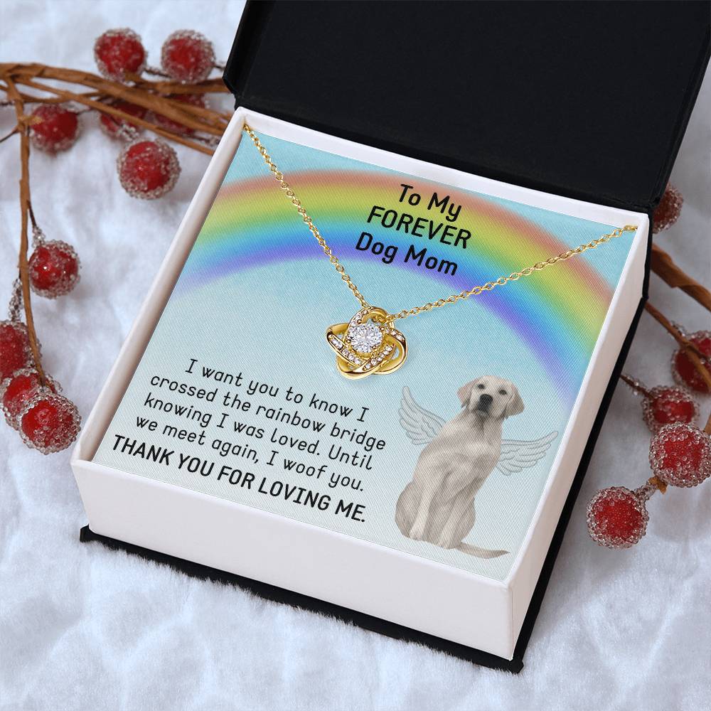 Labrador Retriever Rainbow Bridge Pet Memorial Jewelry Dog Passing Away Gift Passed Dog Gift Sympathy Gift Dog Death Pet Sympathy Gift Love Knot Necklace