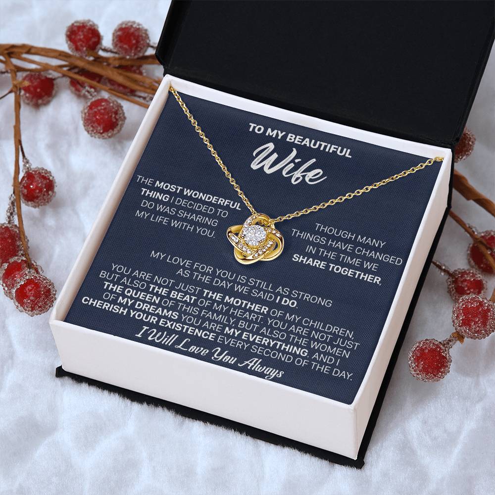 Gift For Wife - Lux I Do The Mother Love Knot Necklace Love Knot Necklace