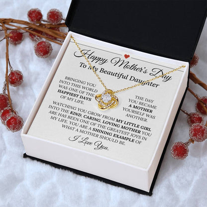 Heartfelt Mother's Day Gift For Daughter 2 Love Knot Necklace