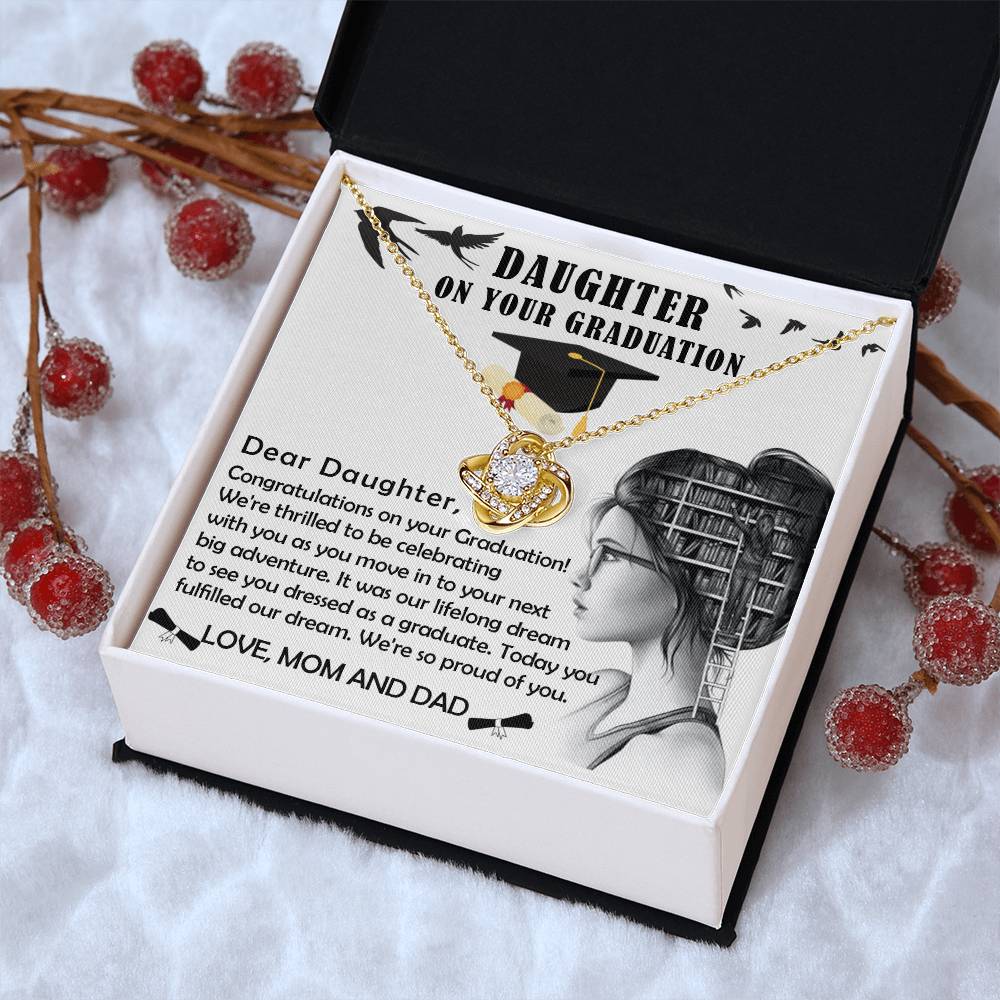 Graduation Necklace Graduation Gift For Daughter Graduation Gift Graduation Necklace Gift For Her Grad Necklace Gift Gift For Gr Love Knot Necklace
