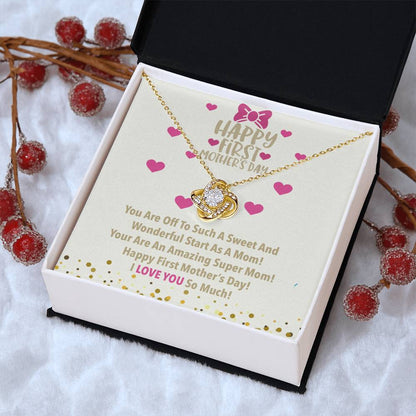 Happy First Mothers Day Love Knot Love Knot Necklace