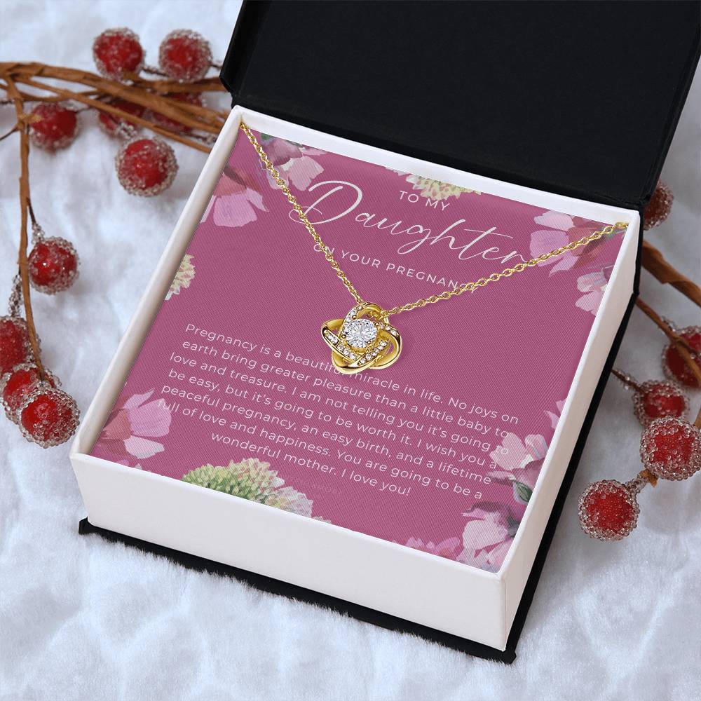 Pregnancy Gift For Daughter Expecting Mom Gift Pregnant Daughter Gift From Mom New Mom Baby Shower Gift  Love Knot Necklace