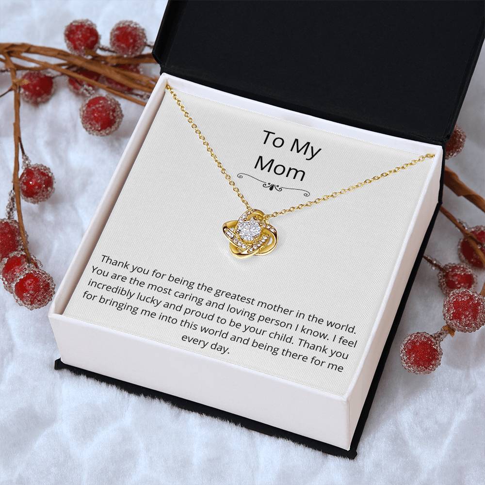 To My Mom Love Knot Necklace Love Knot Necklace