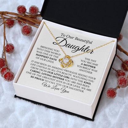 Heartfelt Mother's Day Gift For Daughter v1 - Love Knot Necklace