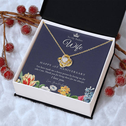 1 Year Anniversary Gift For Wife 1 Year Anniversary Gifts 1 Year Wedding Anniversary Gift Ideas 1St Wedding Anniversary Gift F(9) Love Knot Necklace