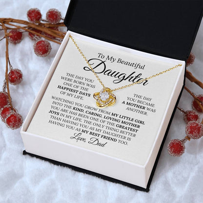 Heartfelt Mother's Day Gift For Daughter v1 Love Knot Necklace