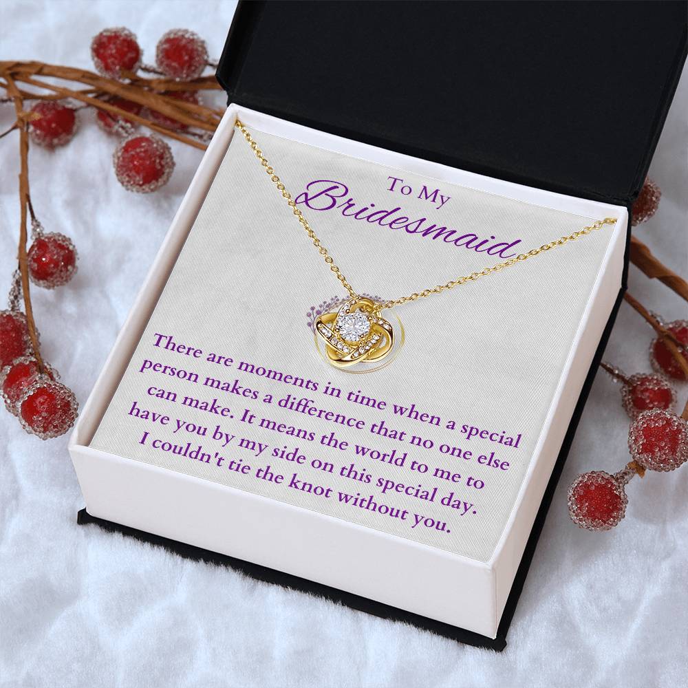 Bridesmaid(2) Love Knot Necklace