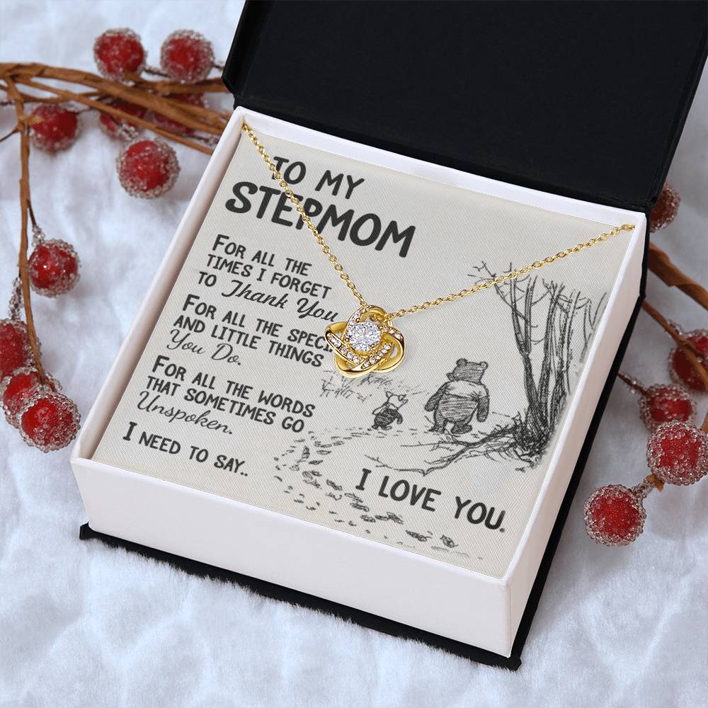 Meaningful Stepmom Bracelet Bonus Mom Bracelet Stepmom Birthday Gift Love Knot Necklace