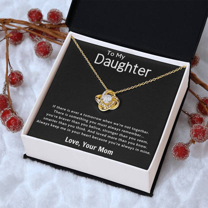 Gift For Daughter From Mom Daughter Mother Necklace Daughter Gift From Mom To My Daughter Daughters Birthday Unique Grown Up Daughter 1 Love Knot Necklace