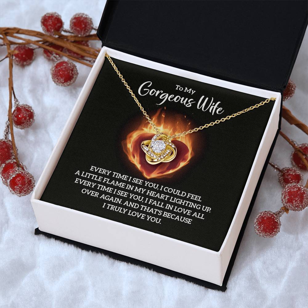 To My Wife Necklace Anniversary Gift For Wife Gift For Wife Wife Necklace Wife Birthday Gift Valentines Day Gift For Wife Love Knot Necklace