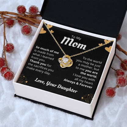 Mom - So Much Of Me - The Love Knot Necklace 1 Love Knot Necklace
